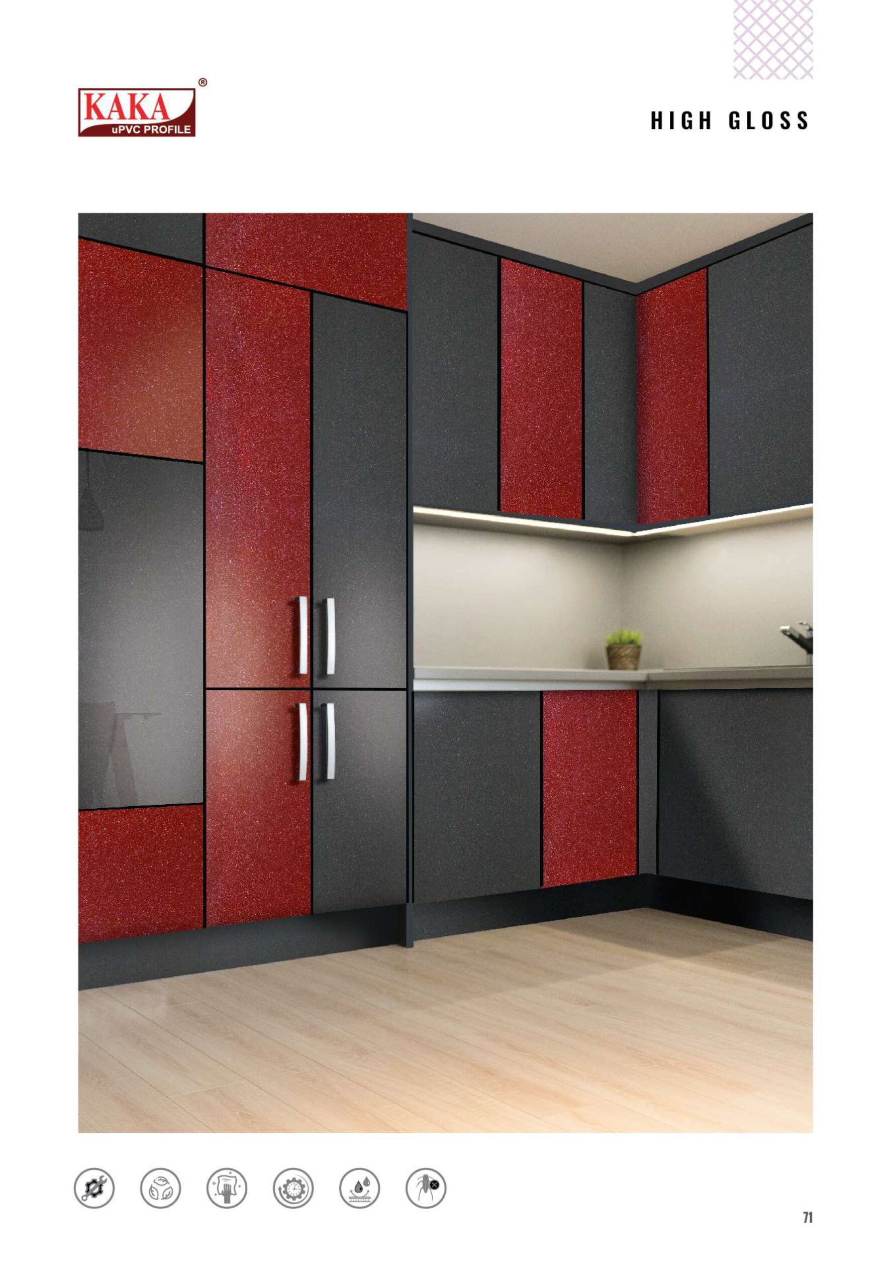 Kaka UPVC vivid Color Interiors - Glossy and Stone Gloss - Image 6